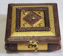 Load image into Gallery viewer, Antique Gold Mukhwas/Dry Fruit Box
