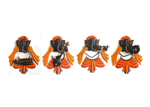 Musician Ganesha: Light Orange