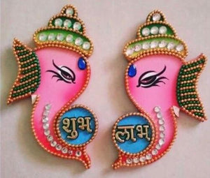 Wooden Shubh-Labh Pair