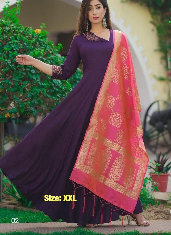 Exclusive Kurti Gown with Dupatta