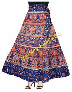Jaipuri Wrap-on Cotton Skirt