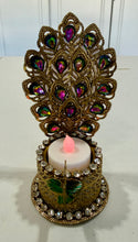 Load image into Gallery viewer, Designer Peacock Tlight Candle Holder
