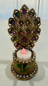 Designer Peacock Tlight Candle Holder