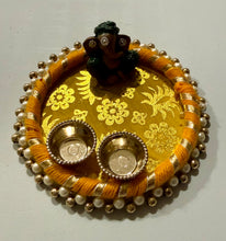 Load image into Gallery viewer, Decorative Ganesha Haldi Kumkum Plate
