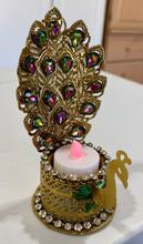 Load image into Gallery viewer, Designer Peacock Tlight Candle Holder
