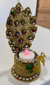 Designer Peacock Tlight Candle Holder