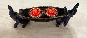 Decorative Wooden Elephant Candle Holder
