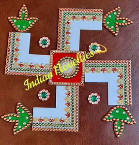 Swastik Diya Rangoli